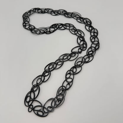 Estate Sterling Silver Artisan Link Necklace