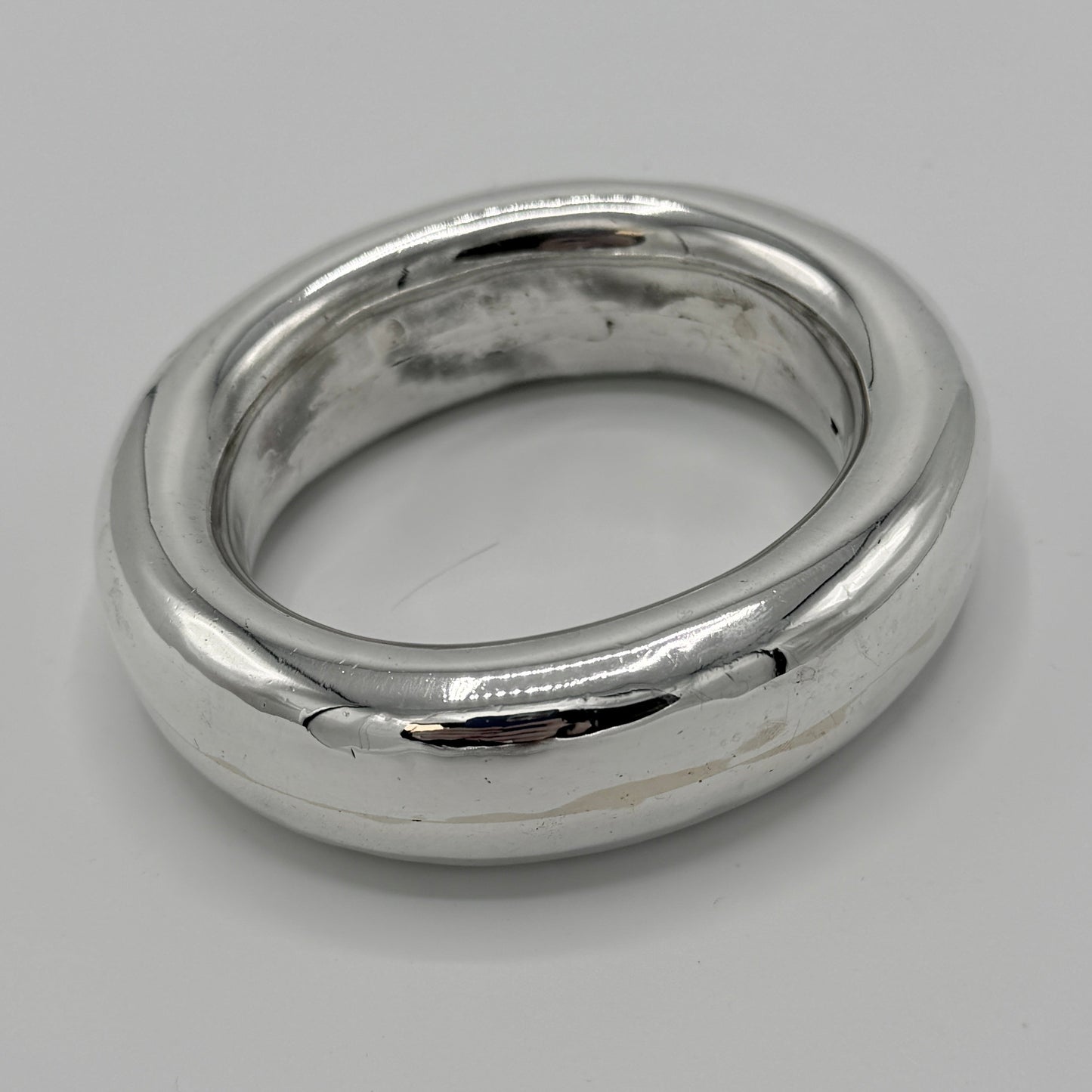 Estate Sterling Silver Doughnut Bangle