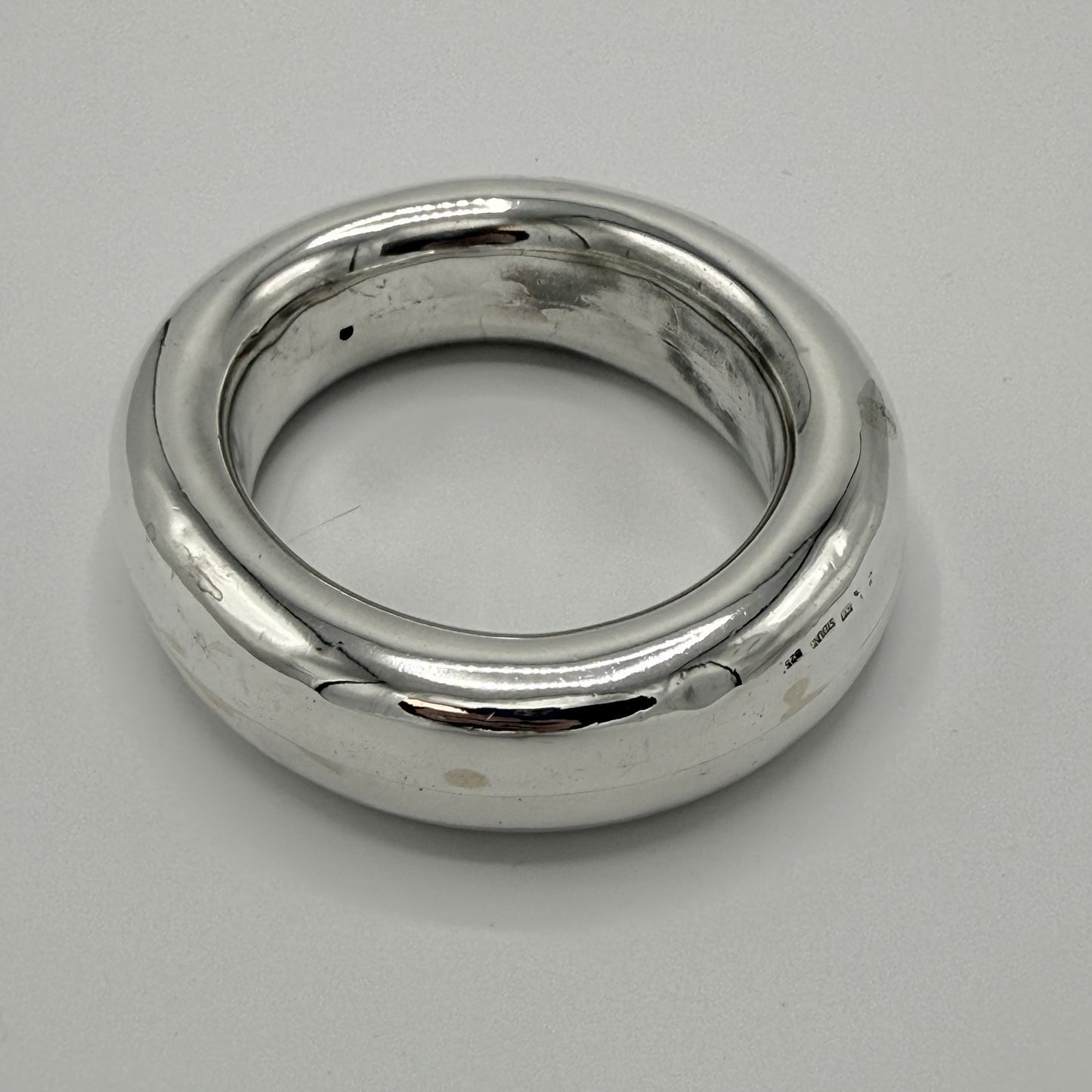 Estate Sterling Silver Doughnut Bangle