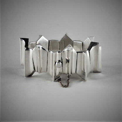 Los Castillos  Modernist Sterling Silver Bracelet