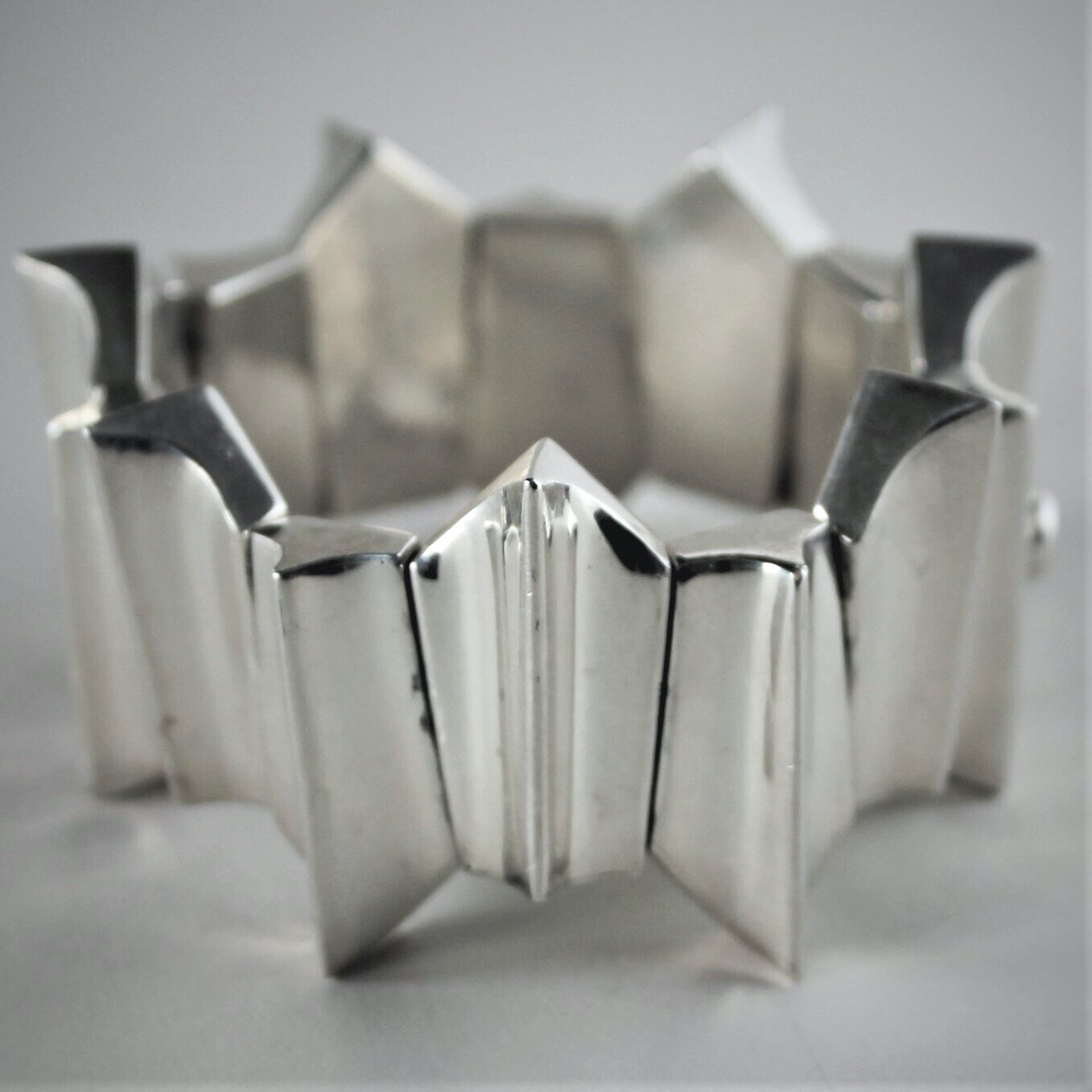 Los Castillos  Modernist Sterling Silver Bracelet