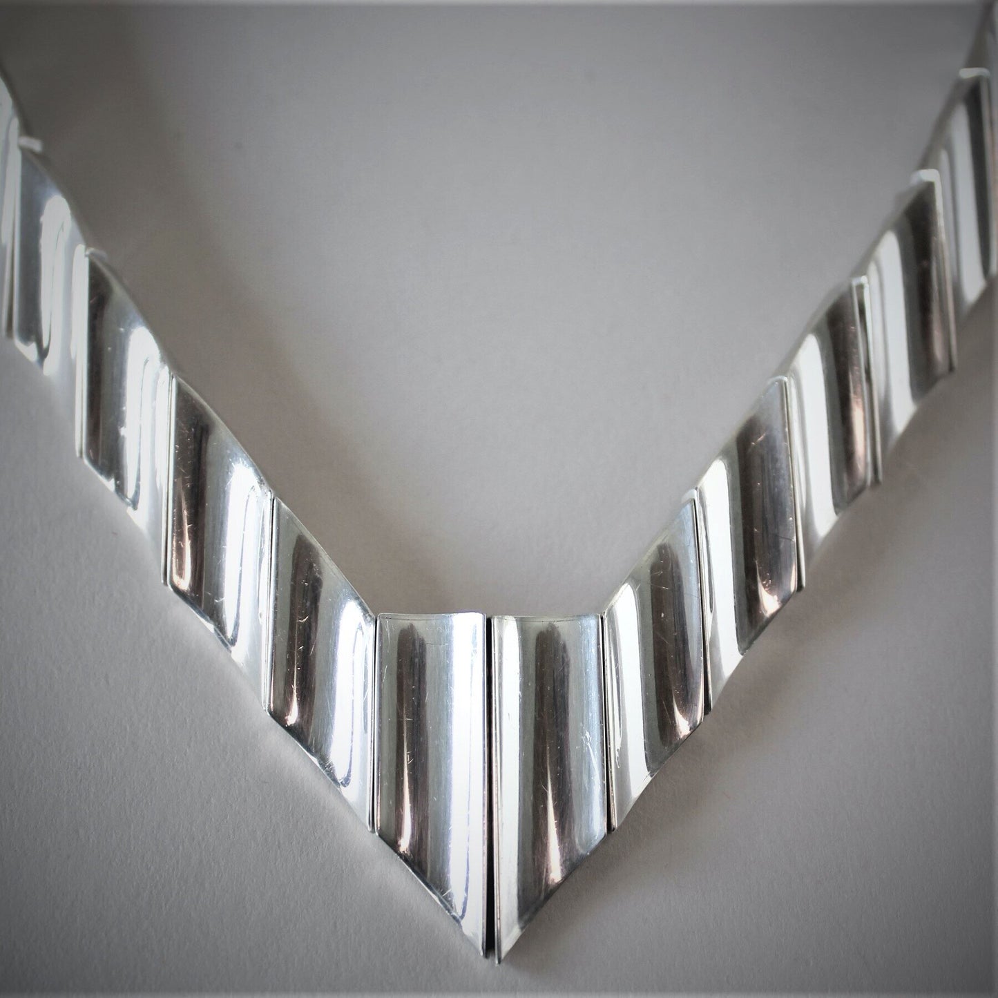 Mexican Modernist Sterling Silver Necklace