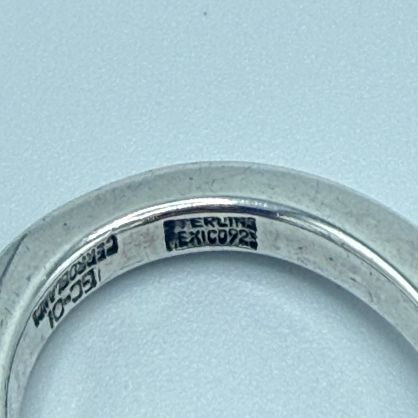 Estate Sterling Silver Modernist Ring with Amber Ball