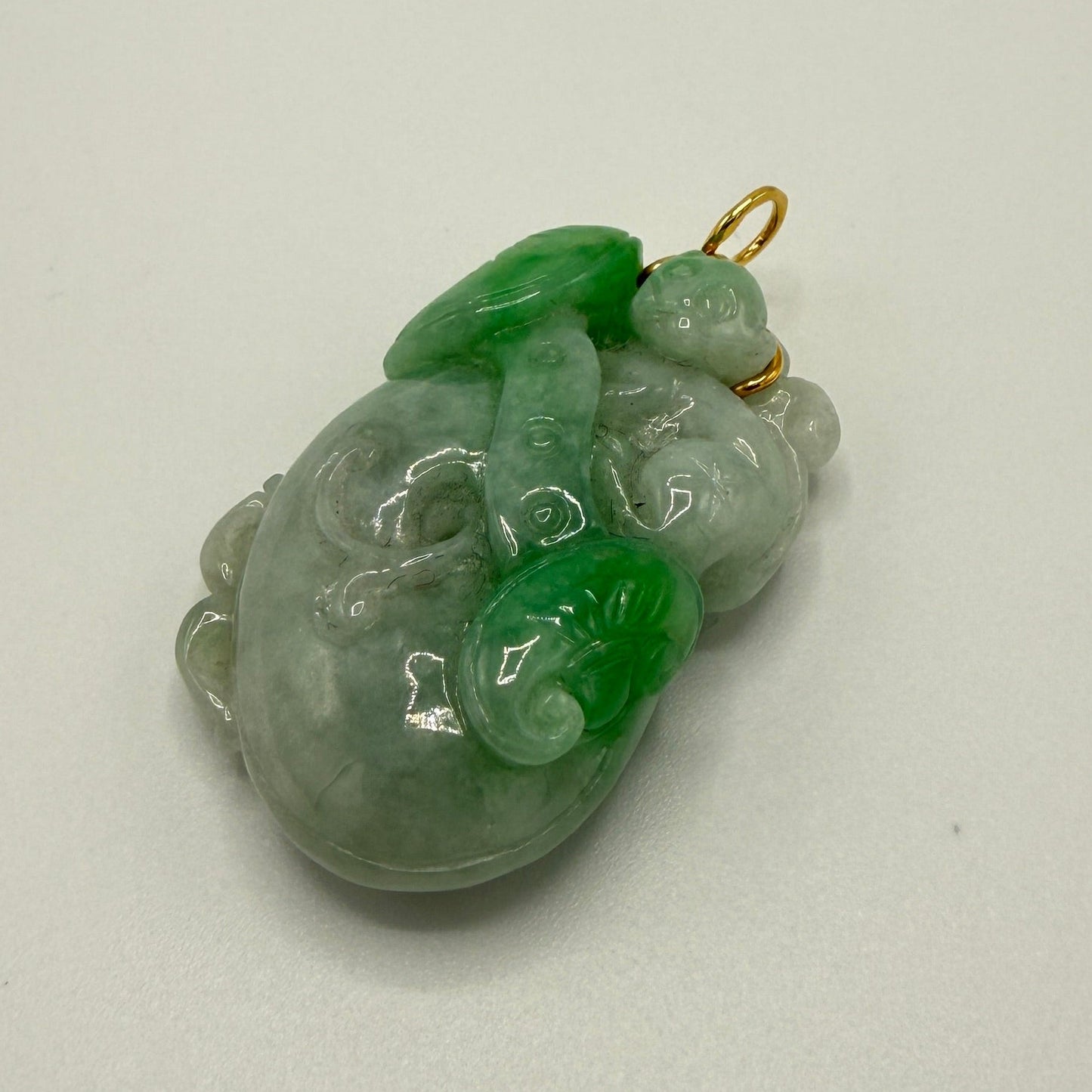 Estate Natural Apple Green Jadeite Pendant
