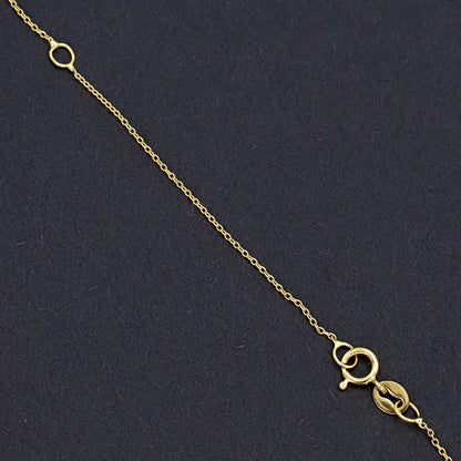 Estate 14KT Yellow Gold Infinity Cross Pendant Necklace with Diamond