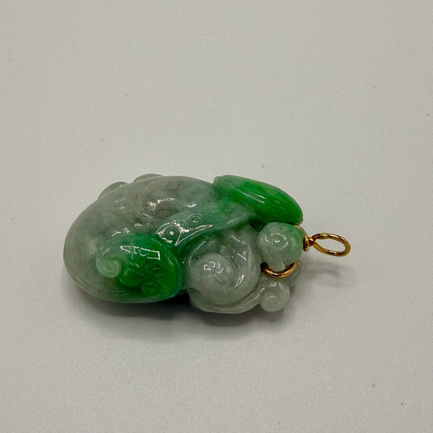 Estate Natural Apple Green Jadeite Pendant