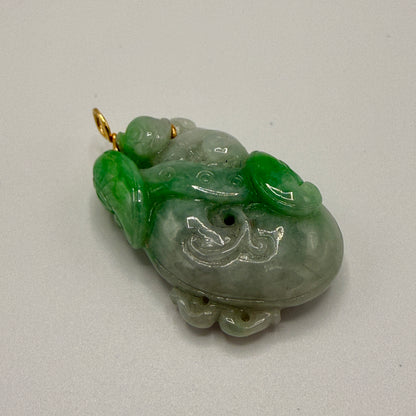 Estate Natural Apple Green Jadeite Pendant