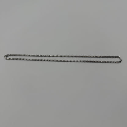 Estate 18kt White Gold Tubular Chain Necklace