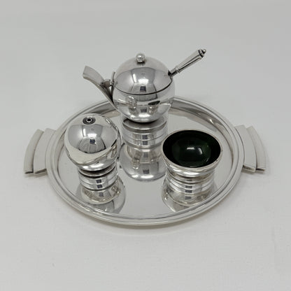 Georg Jensen Sterling Silver Pyramid Cruet Set by Harald Nielsen No 632