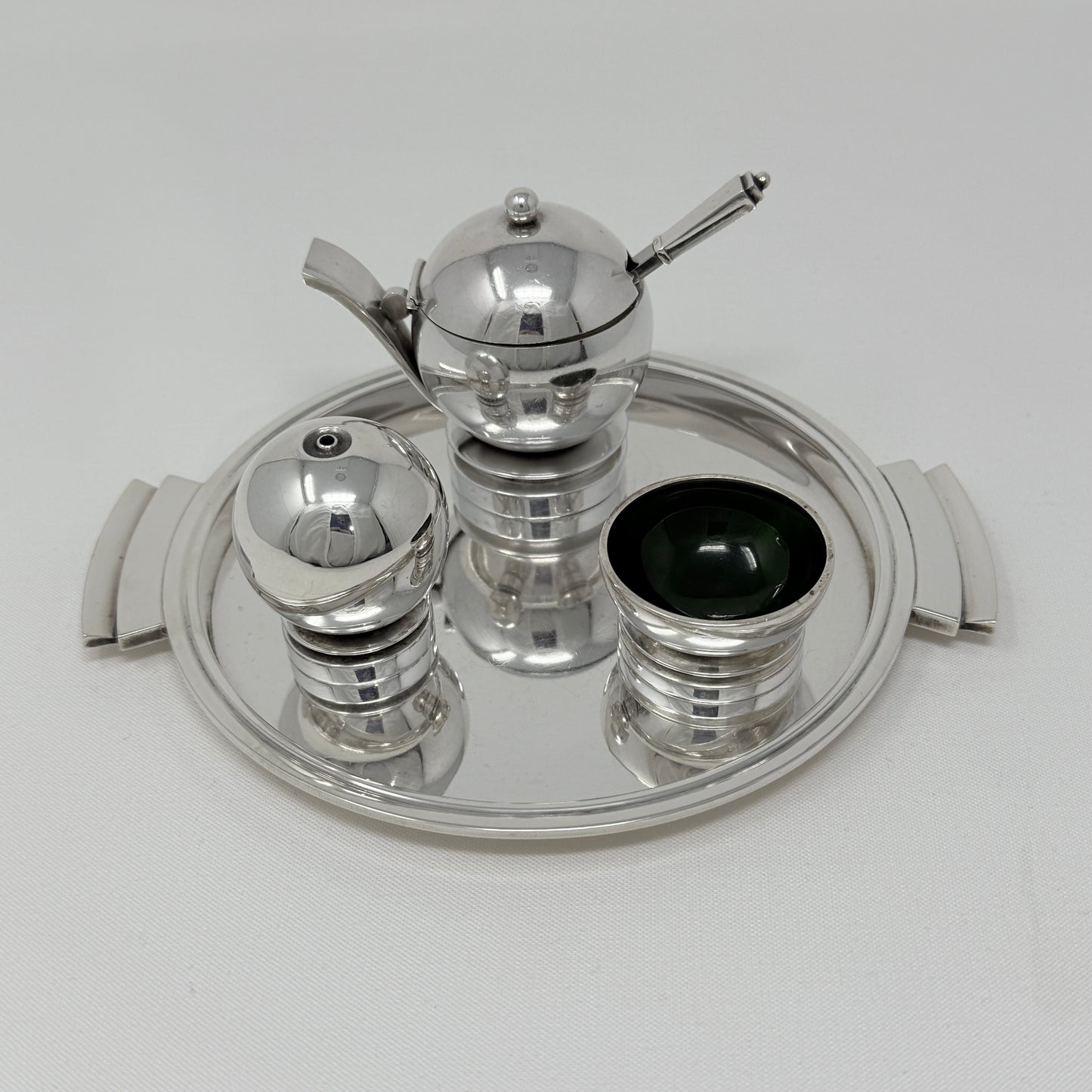 Georg Jensen Sterling Silver Pyramid Cruet Set by Harald Nielsen No 632