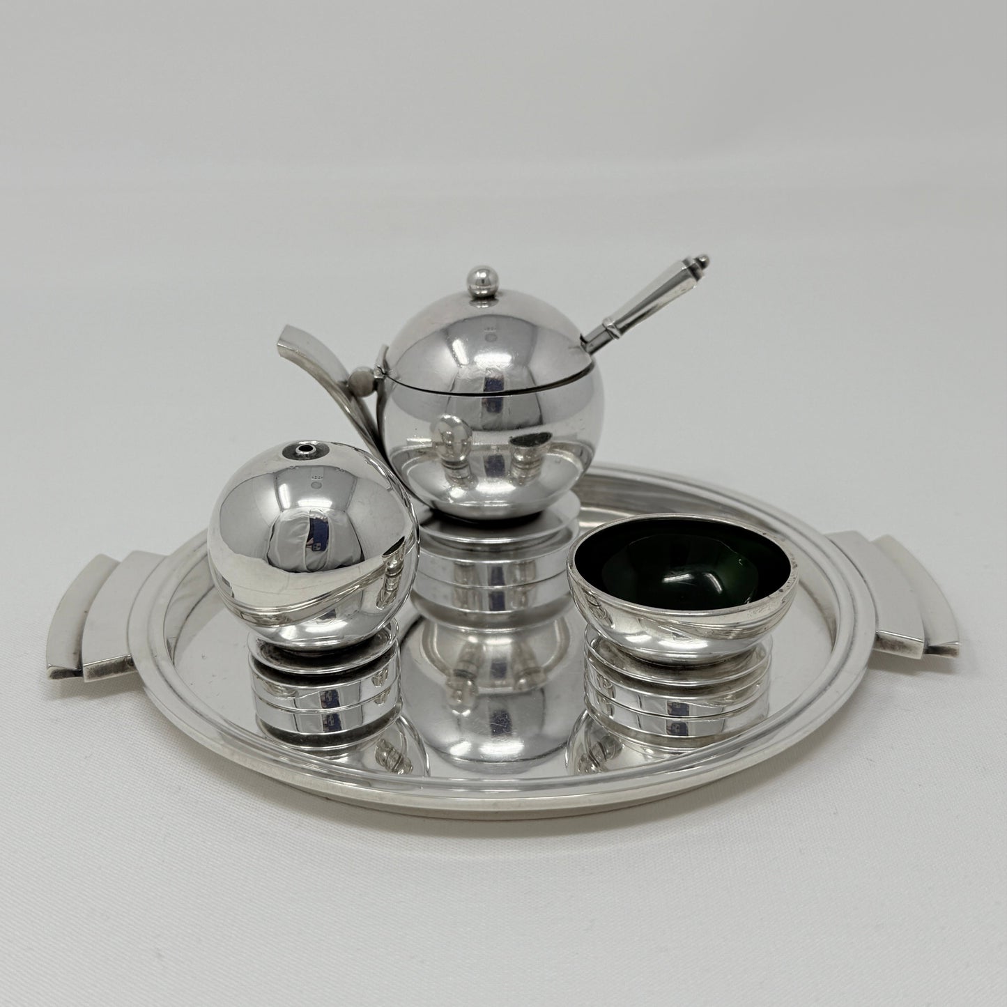 Georg Jensen Sterling Silver Pyramid Cruet Set by Harald Nielsen No 632