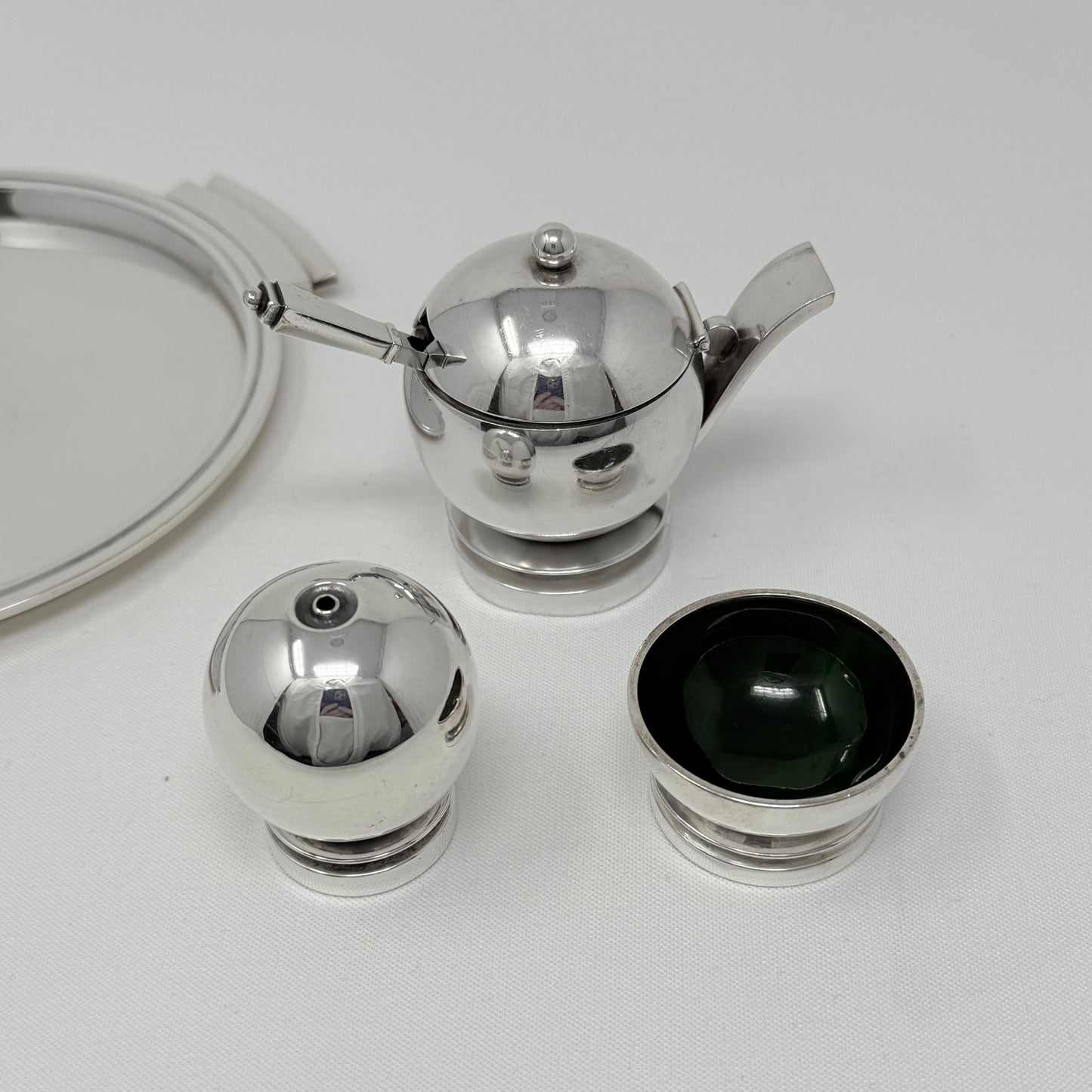 Georg Jensen Sterling Silver Pyramid Cruet Set by Harald Nielsen No 632