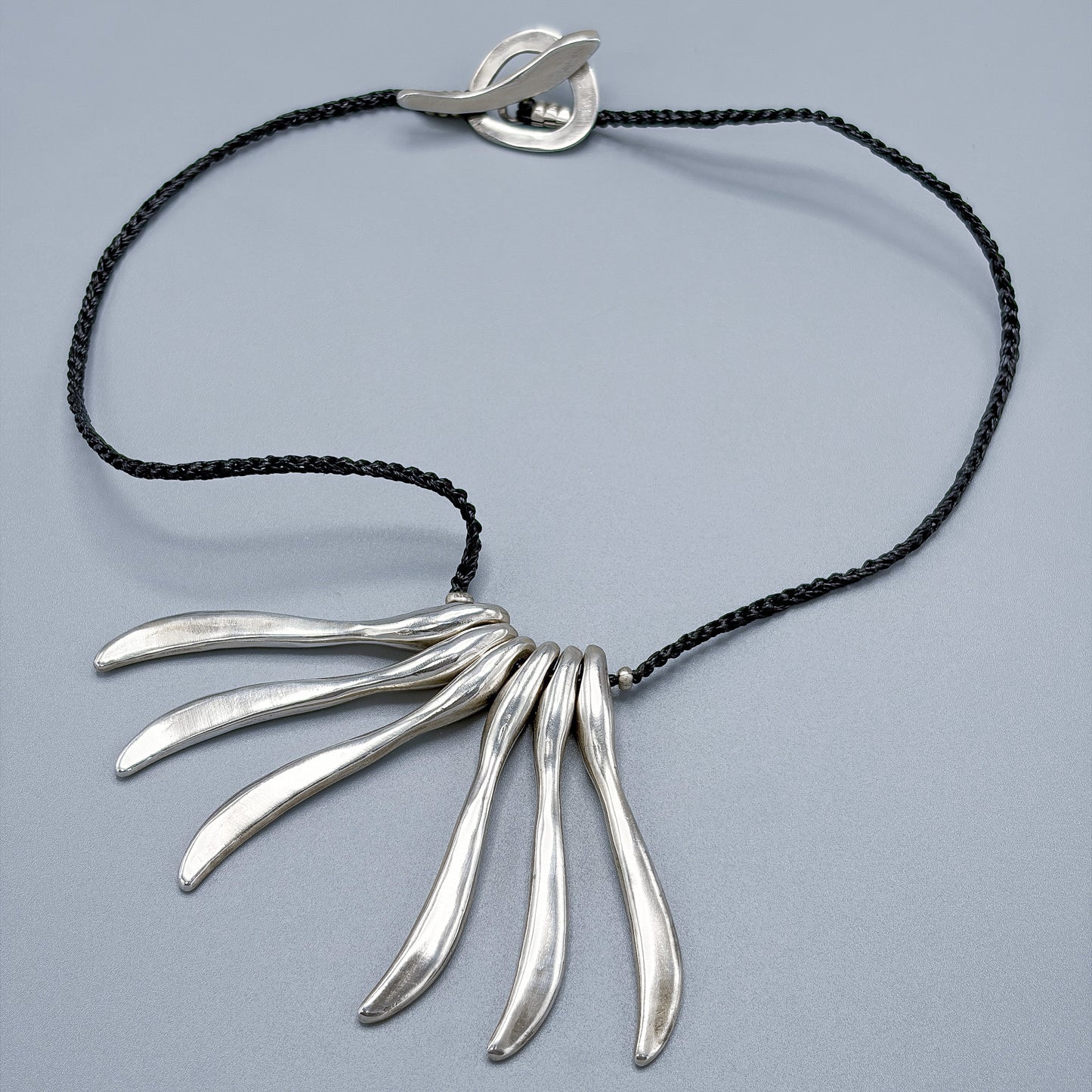 Estate Jill Platner Sterling Silver Large "Bones" Necklace