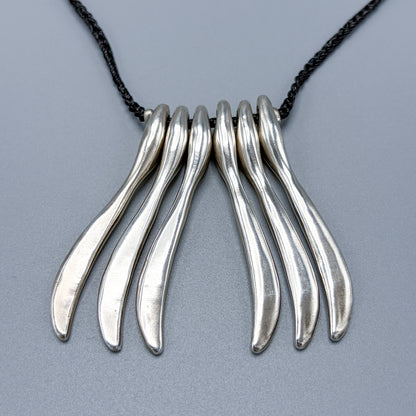 Estate Jill Platner Sterling Silver Large "Bones" Necklace