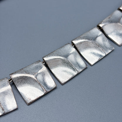 Estate Sterling Silver Lapponia "Galactic Peaks" Necklace Designed by Björn Weckström