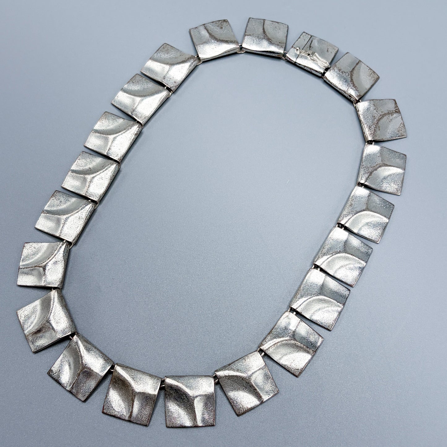 Estate Sterling Silver Lapponia "Galactic Peaks" Necklace Designed by Björn Weckström