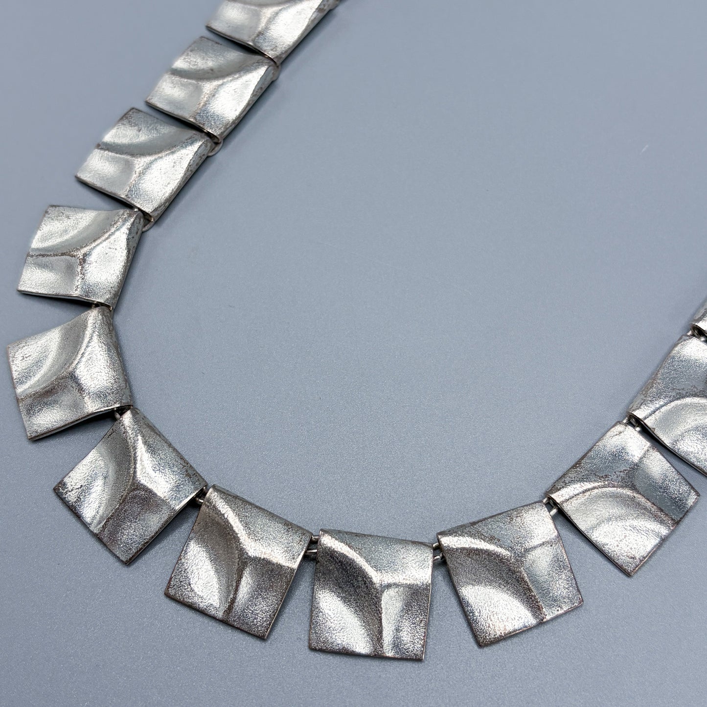 Estate Sterling Silver Lapponia "Galactic Peaks" Necklace Designed by Björn Weckström
