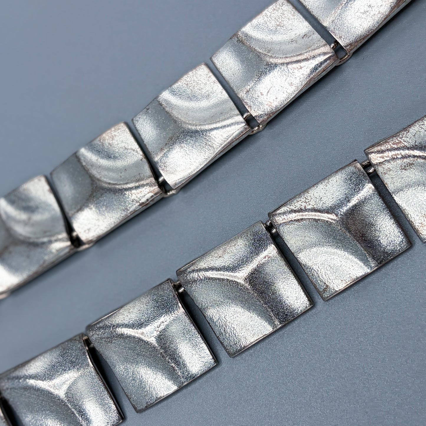 Estate Sterling Silver Lapponia "Galactic Peaks" Necklace Designed by Björn Weckström