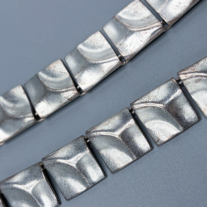 Estate Sterling Silver Lapponia "Galactic Peaks" Necklace Designed by Björn Weckström