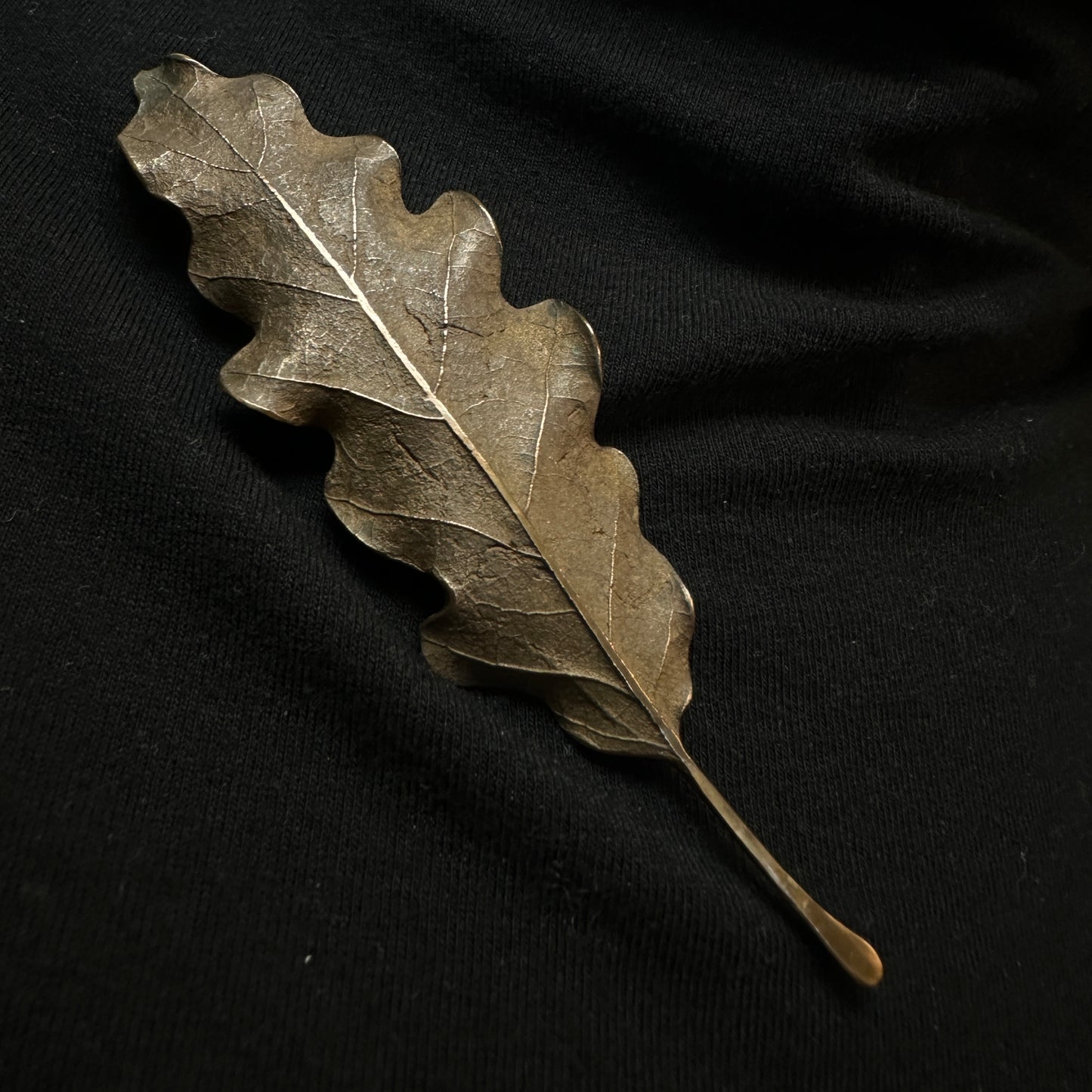 Iversen Patinated Bronze Oak Leaf Brooch