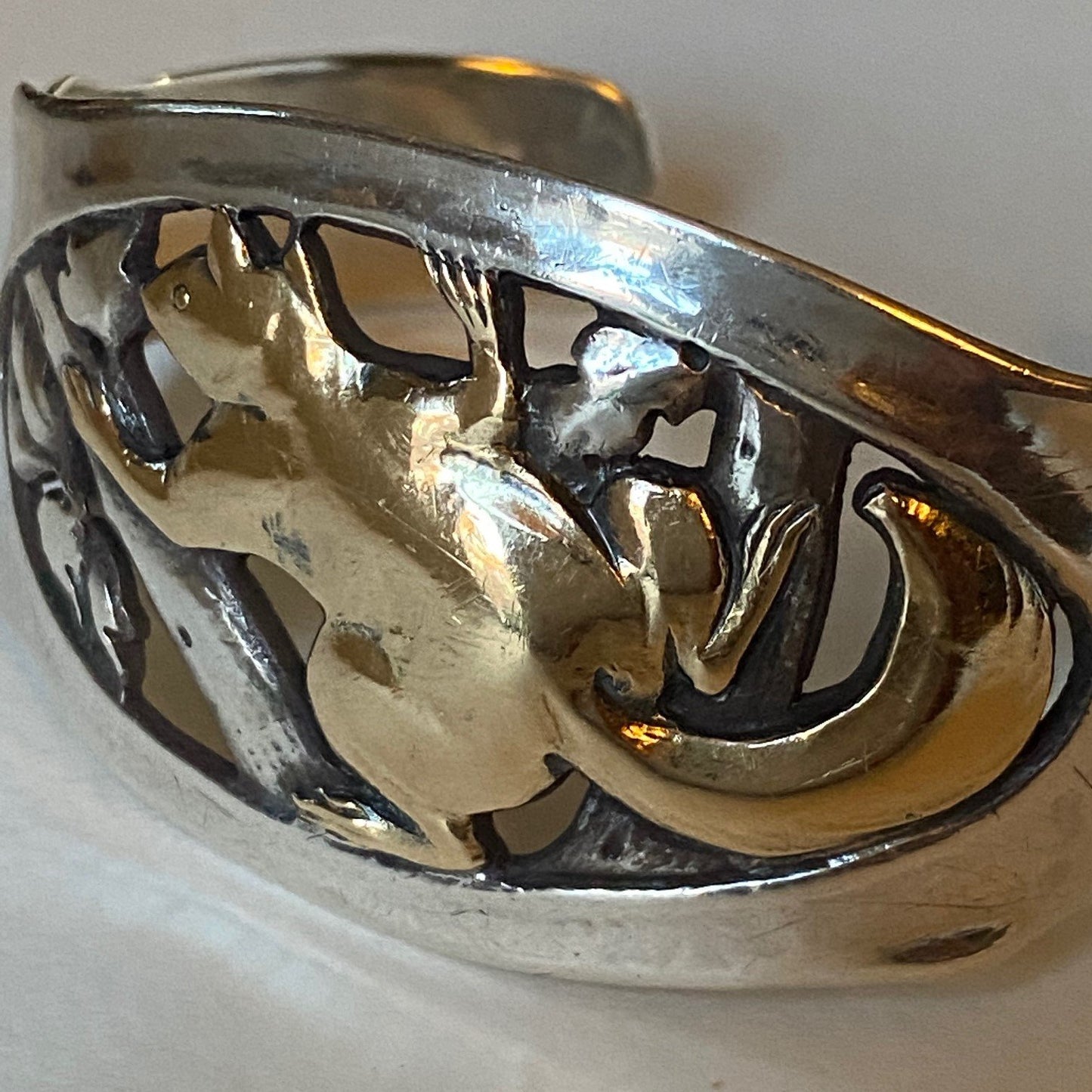 Peer Smed Sterling Silver "Squirrel" Cuff Bracelet