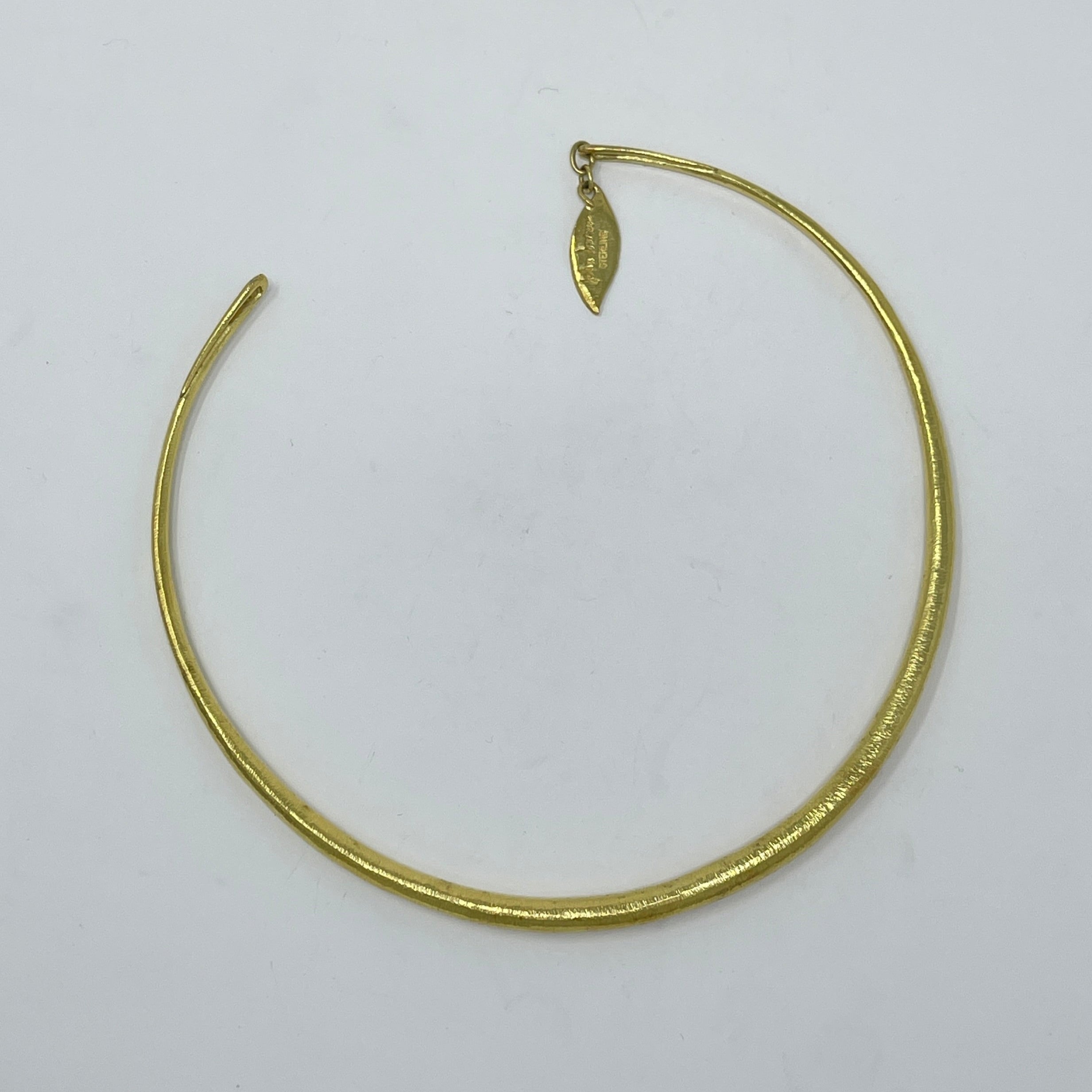 Estate Sterling Silver w/ 24KT Gold Vermeil Small Torque Neck Ring by ...