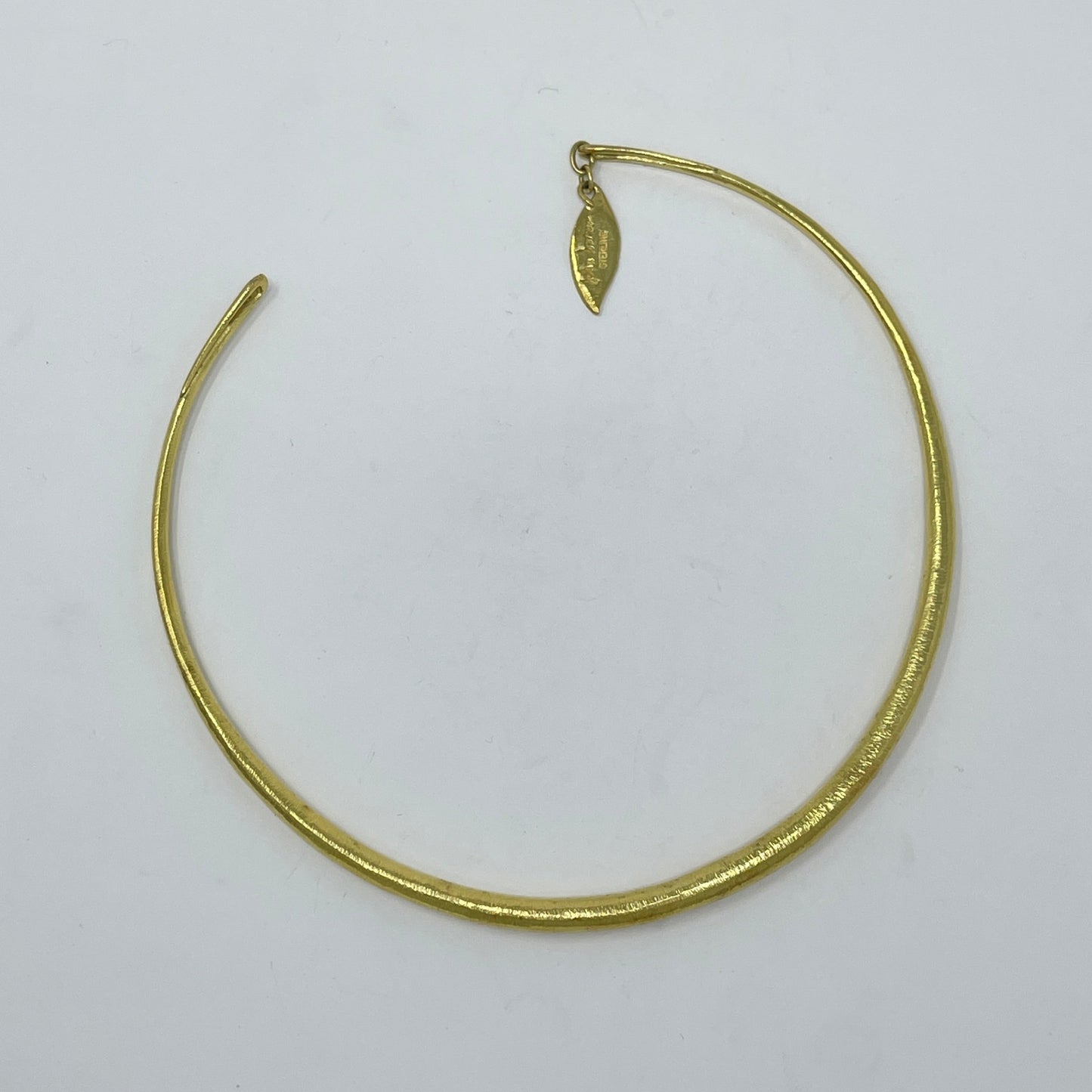 Estate Sterling Silver w/ 24KT Gold Vermeil Small Torque Neck Ring by John Iversen