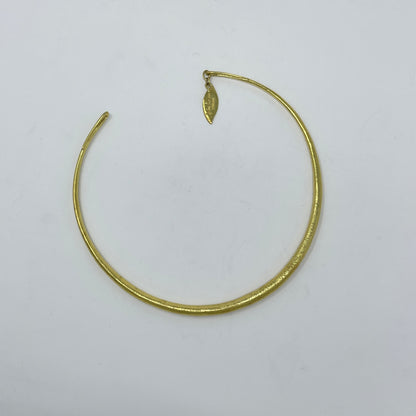 Estate Sterling Silver w/ 24KT Gold Vermeil Small Torque Neck Ring by John Iversen