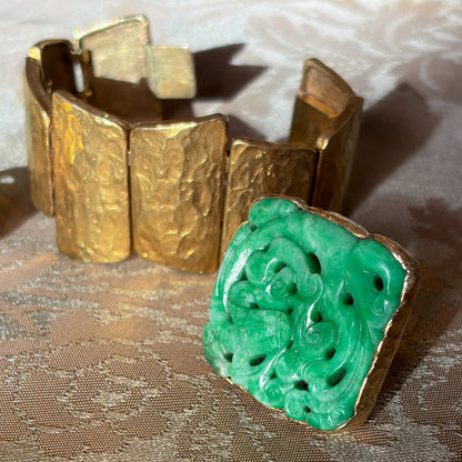 Estate Ed Weiner 18kt Gold Hand Wrought Bracelet
