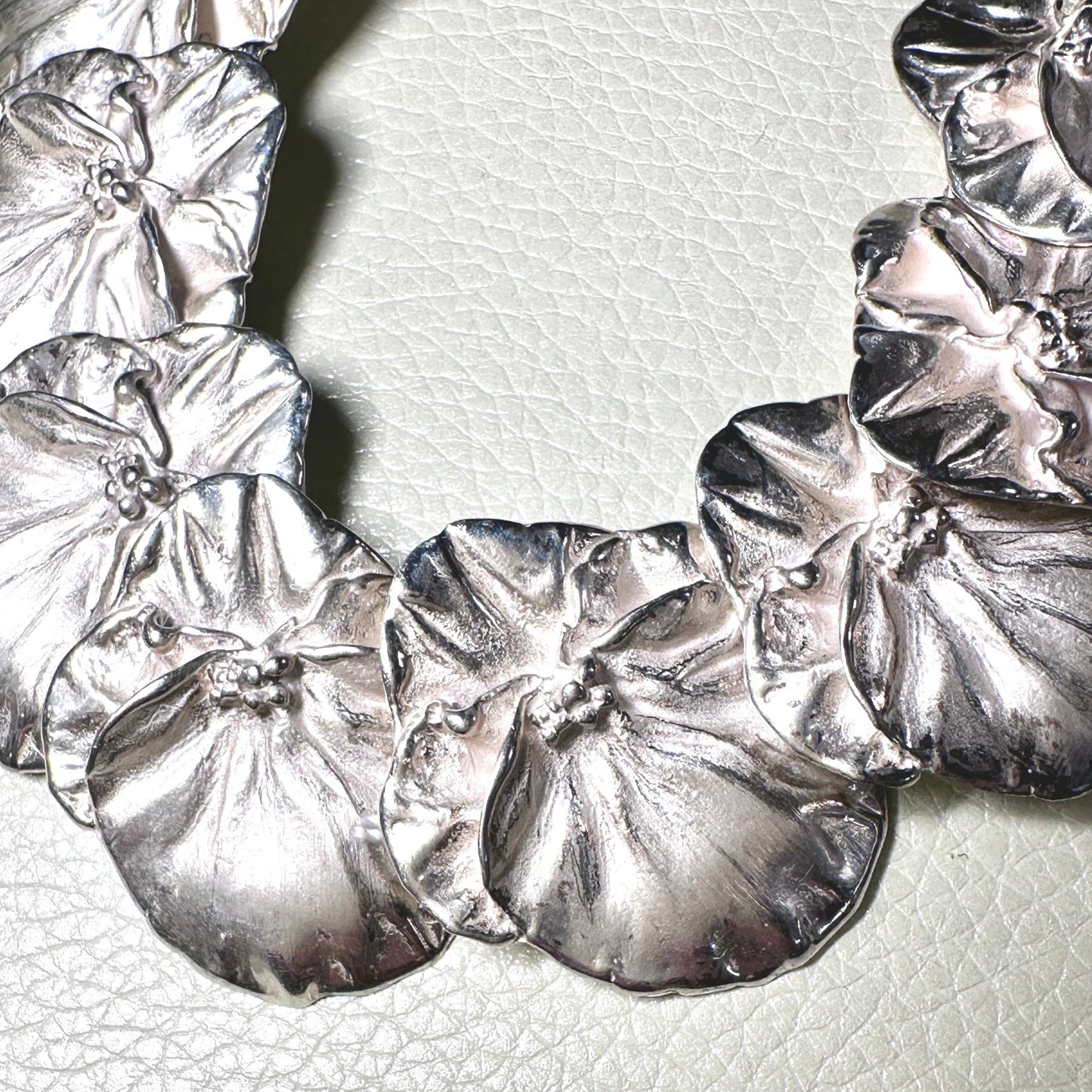 Estate Janet Gabriel Sterling Silver Pansy Bracelet