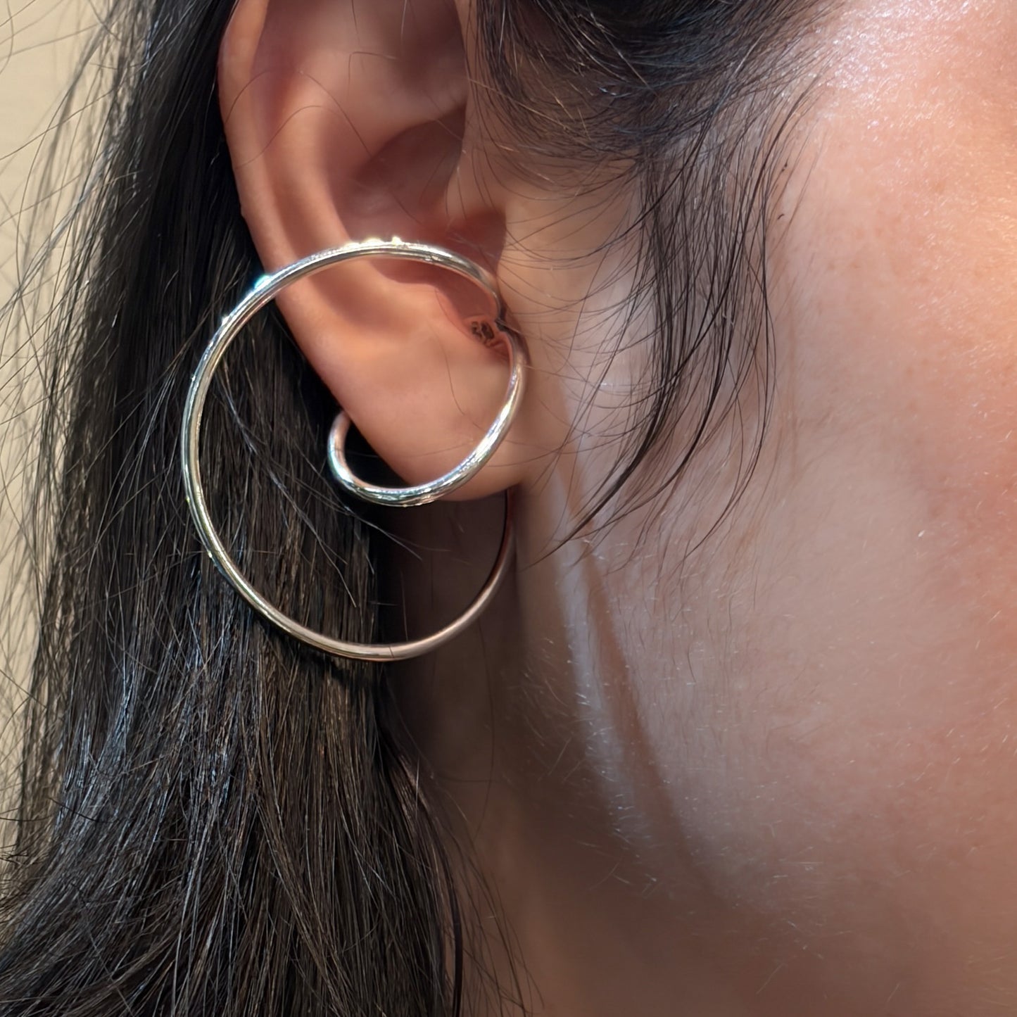 Estate Sterling Silver Georg Jensen Sterling "Alliance" Ear Cuffs by Allan Scharff no 554C