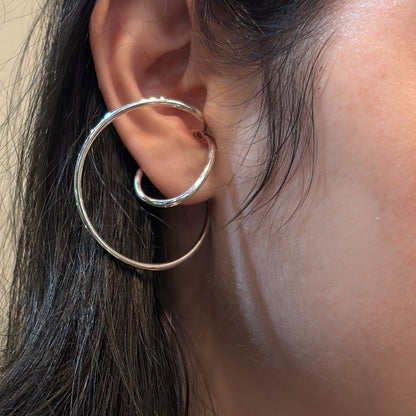 Estate Sterling Silver Georg Jensen Sterling "Alliance" Ear Cuffs by Allan Scharff no 554C