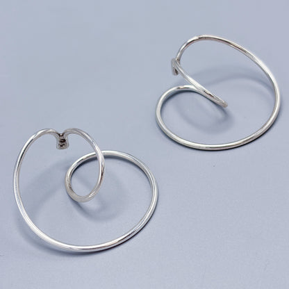 Estate Sterling Silver Georg Jensen Sterling "Alliance" Ear Cuffs by Allan Scharff no 554C