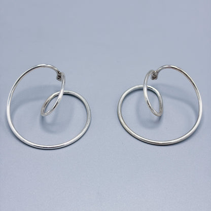 Estate Sterling Silver Georg Jensen Sterling "Alliance" Ear Cuffs by Allan Scharff no 554C