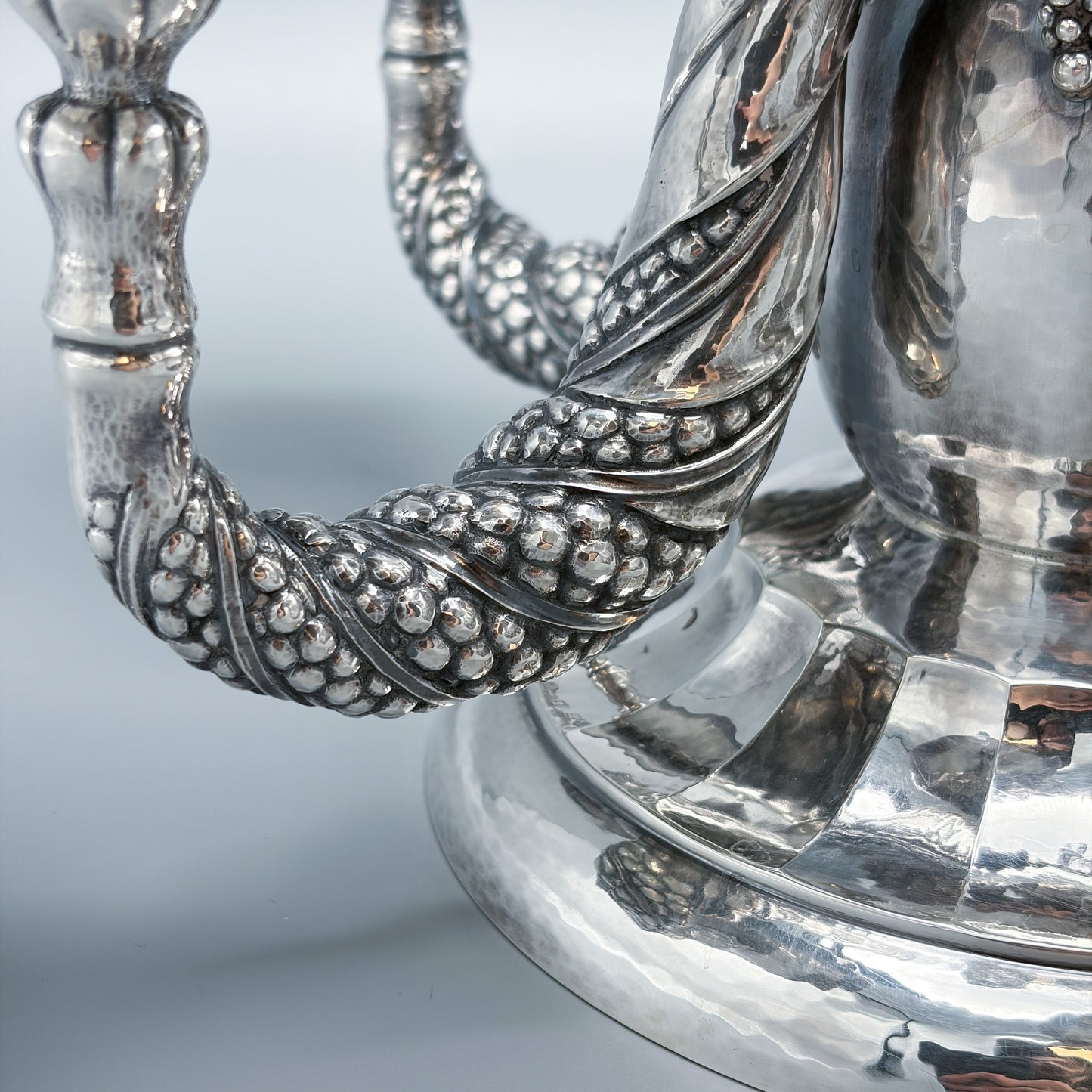 Estate Sterling Silver Pair of Five Light “Octopus” Candelabra No 383A by Georg Jensen 3082g - 14" wide x 11" H