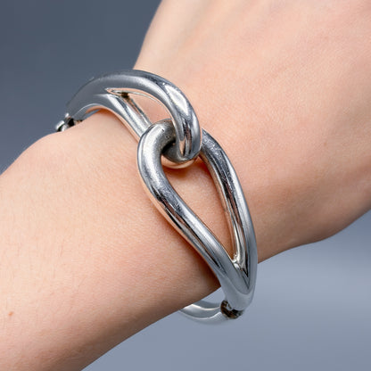 Estate Sterling Silver Link Bracelet by Jose Quintana
