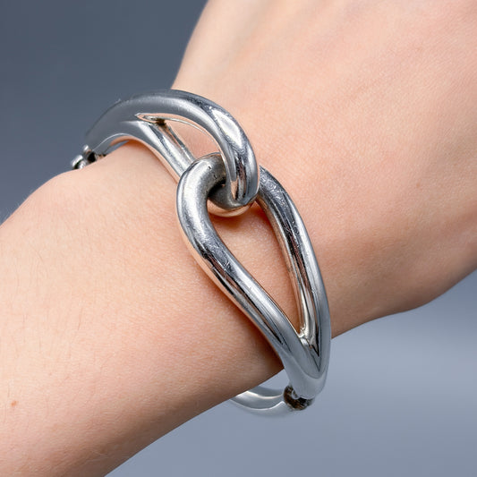 Estate Sterling Silver Link Bracelet by Jose Quintana