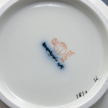 Estate KPM ARKADIA Pattern Gray & White Porcelain Cream & Sugar