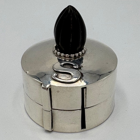 Estate Sterling Silver Hand Wrought Extremely Rare Stamp Holder by Kalo