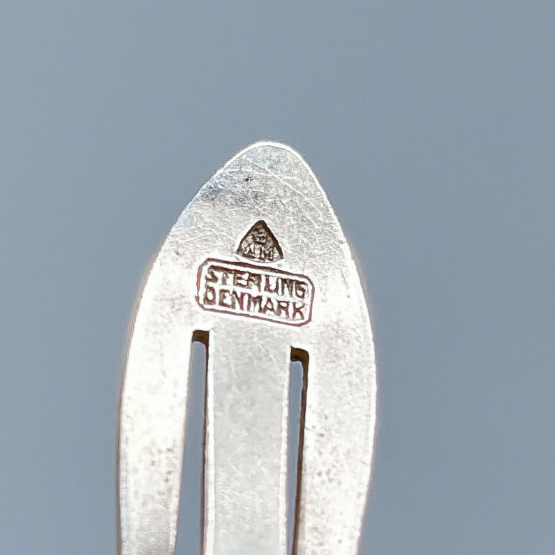 Estate Sterling Silver Knud V. Andersen Bark Plane Clip On Earrings