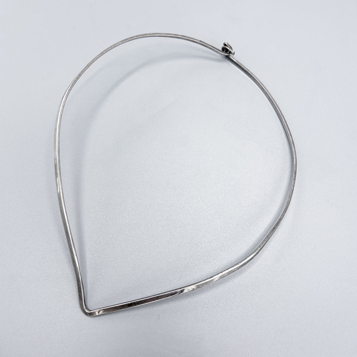Estate Sterling Silver Taxco Mexico Silver Pointed Neck Ring