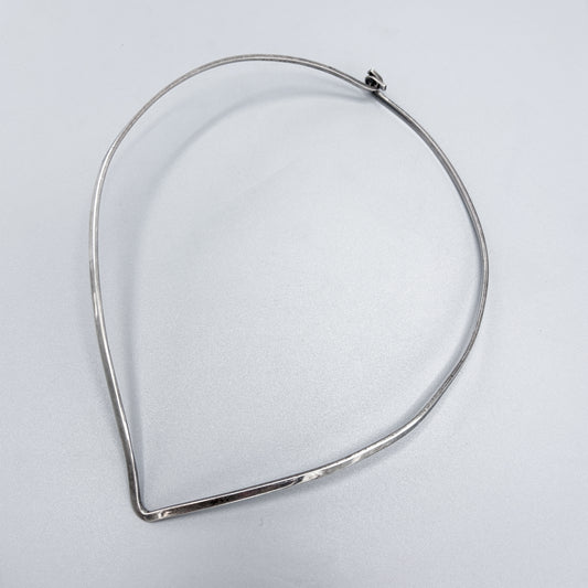 Estate Sterling Silver Taxco Mexico Silver Pointed Neck Ring
