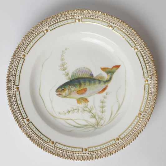 Royal Copenhagen Fish Plates "Perca Pluvialilis" by Royal Copenhagen