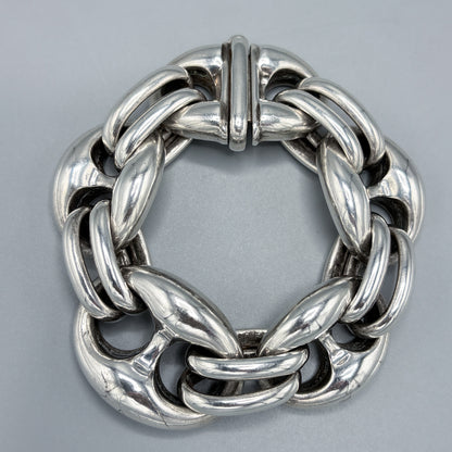 Estate Sterling Silver Extra Chunky Mariner Link Bracelet
