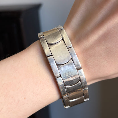 Estate Sterling Silver Modernist Bracelet