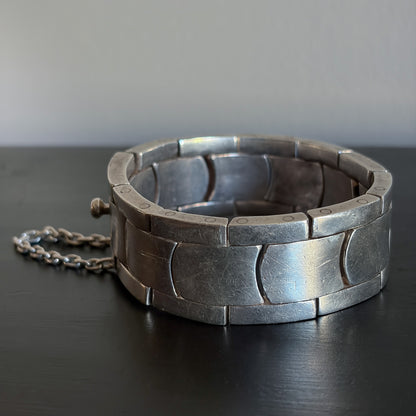 Estate Sterling Silver Modernist Bracelet
