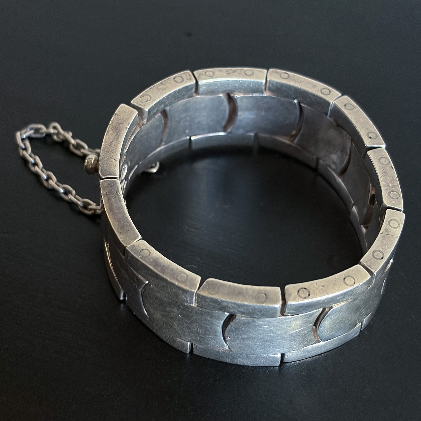 Estate Sterling Silver Modernist Bracelet