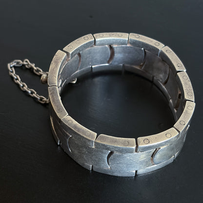Estate Sterling Silver Modernist Bracelet