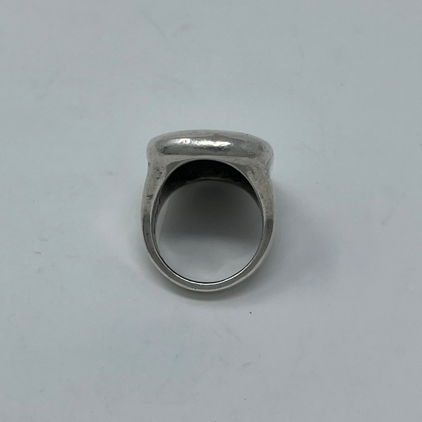 Estate Minas Spiridis Sterling Silver Modernist Rectangle Ring