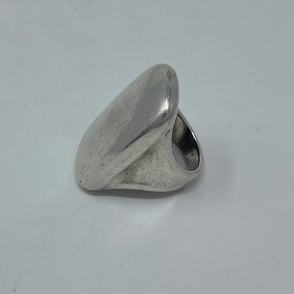 Estate Minas Spiridis Sterling Silver Modernist Rectangle Ring